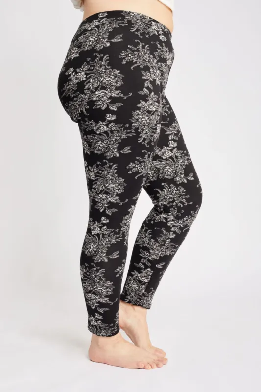 Black Floral - Cozy Lined sold by Just Cozy