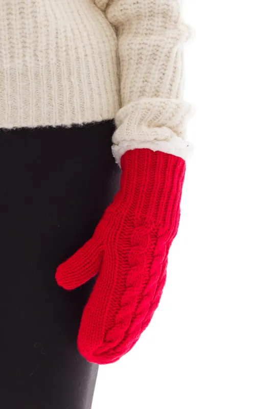 Red - Cozy Lined Mittens sold by Just Cozy