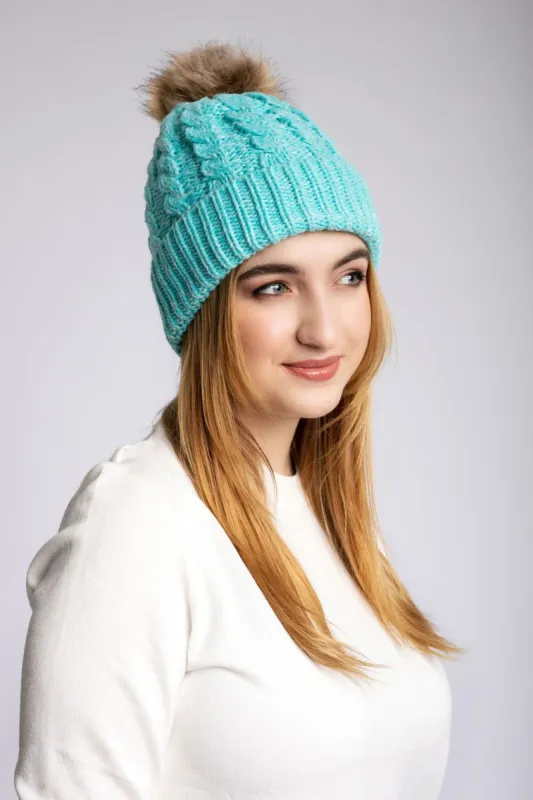 Cyan - Cozy Lined Hat sold by Just Cozy