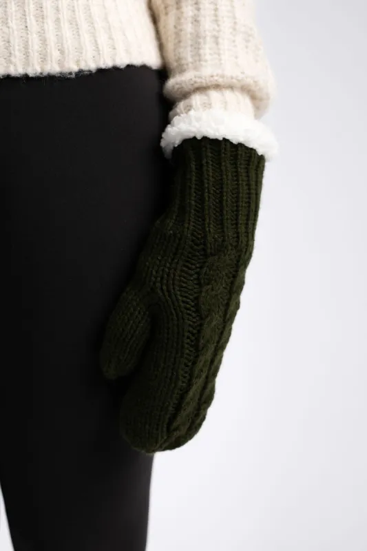 Green - Cozy Lined Mittens sold by Just Cozy