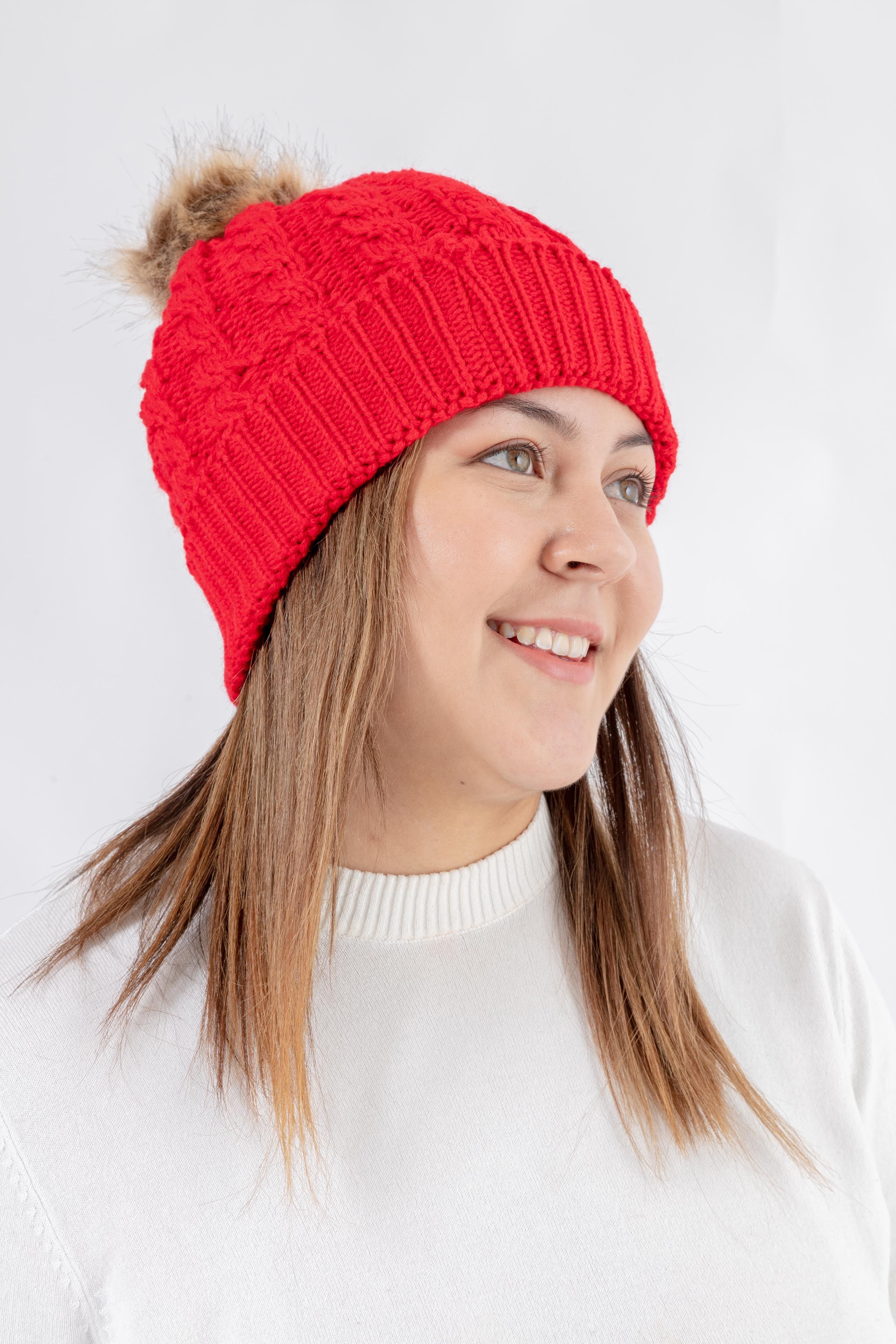 Red - Cozy Lined Hat sold by Just Cozy product image thumbnail 2