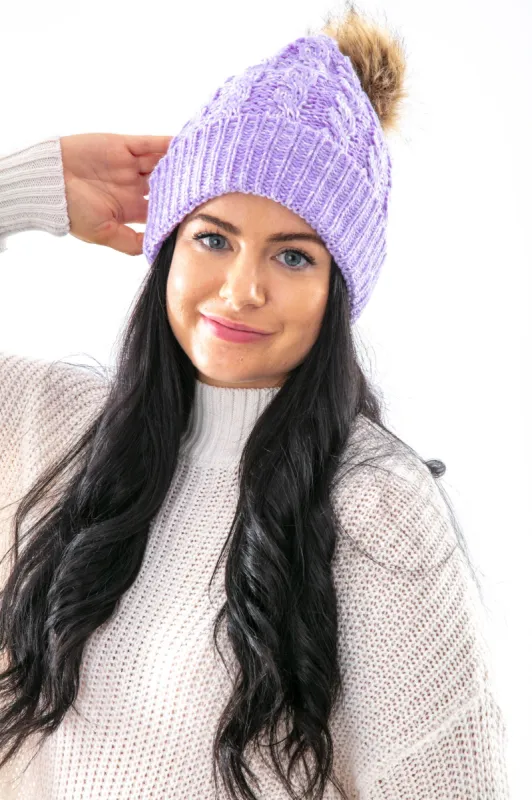 Purple - Cozy Lined Hat sold by Just Cozy