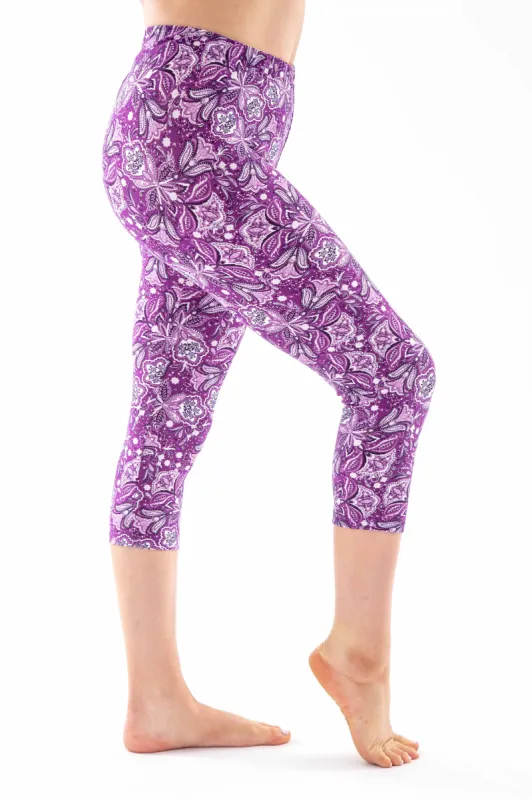 Purple Floral - Capris sold by Just Cozy