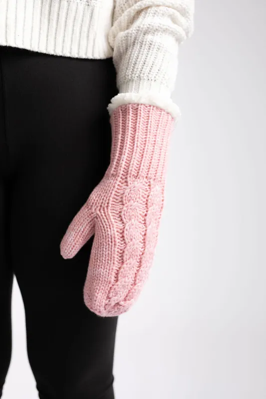 Pink - Cozy Lined Mittens sold by Just Cozy