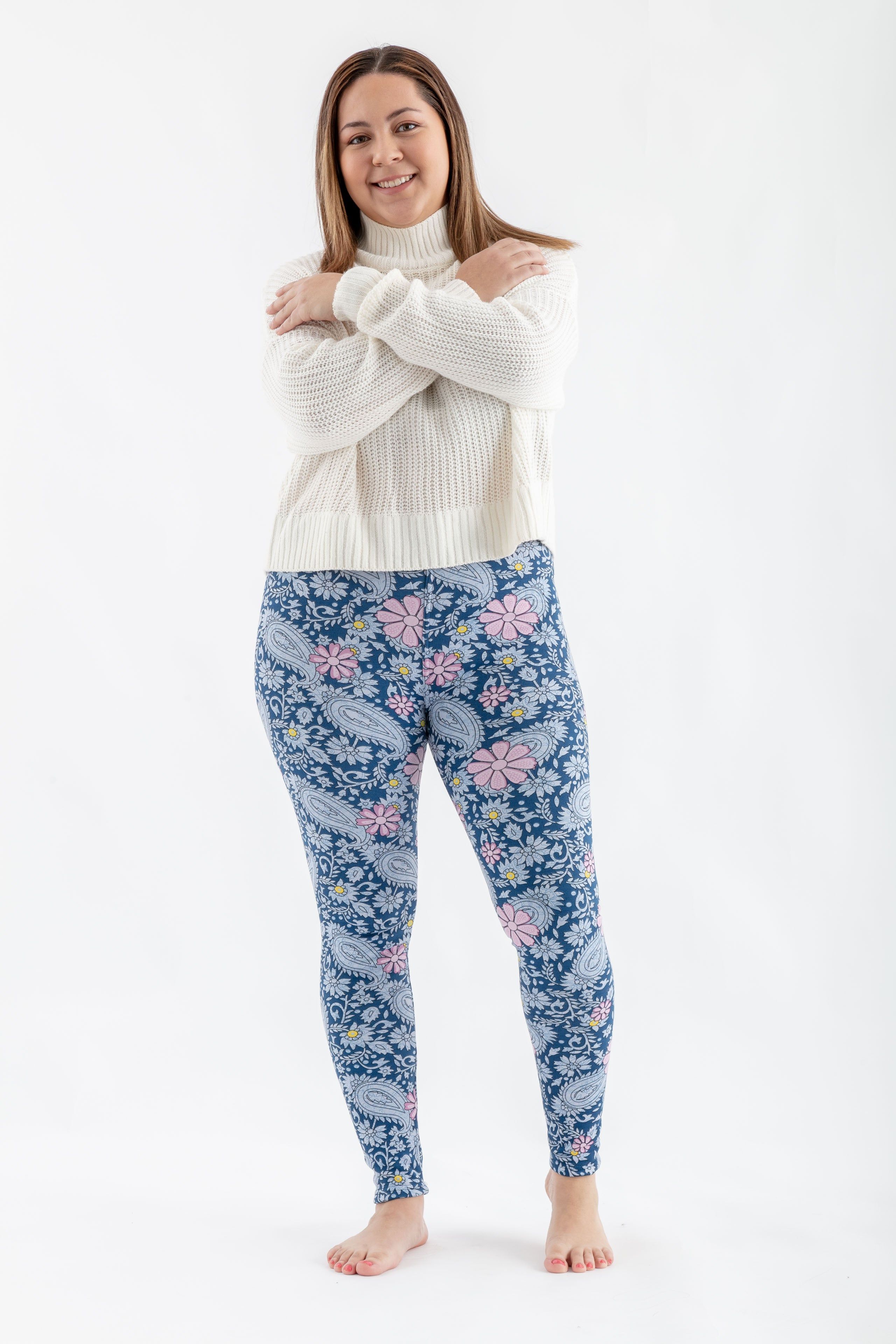 Blue & Pink Floral - Cozy Lined sold by Just Cozy product image thumbnail 2