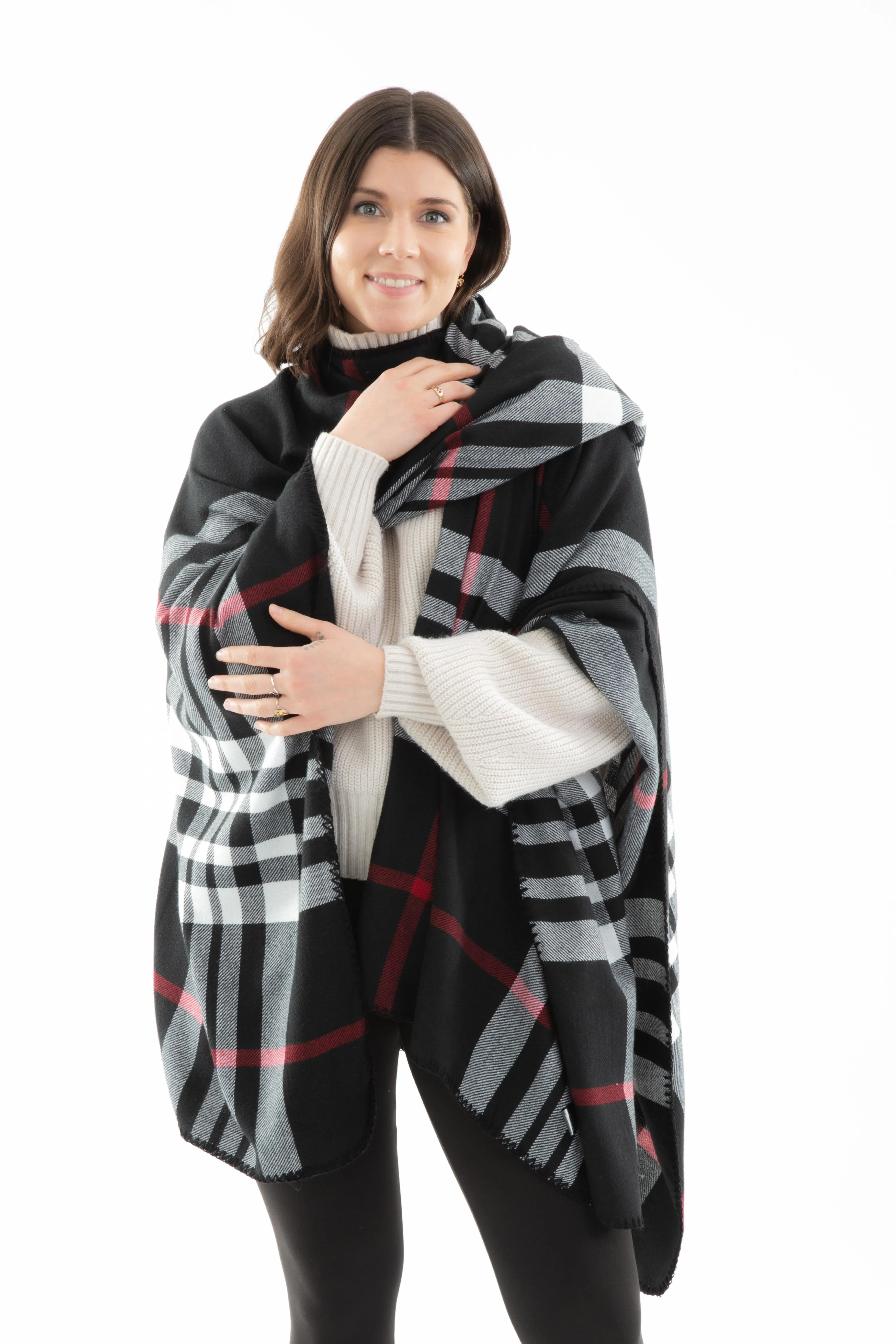 Reese - Poncho Scarf sold by Just Cozy