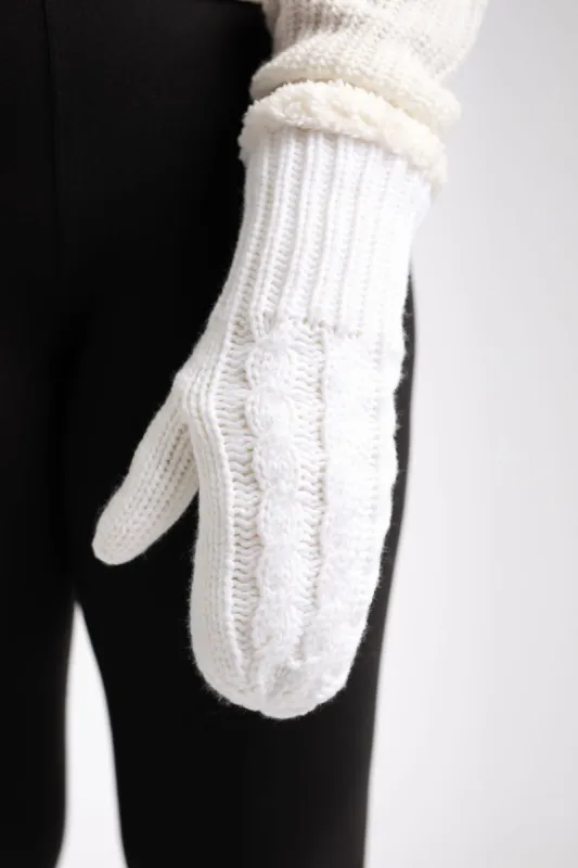 White - Cozy Lined Mittens sold by Just Cozy