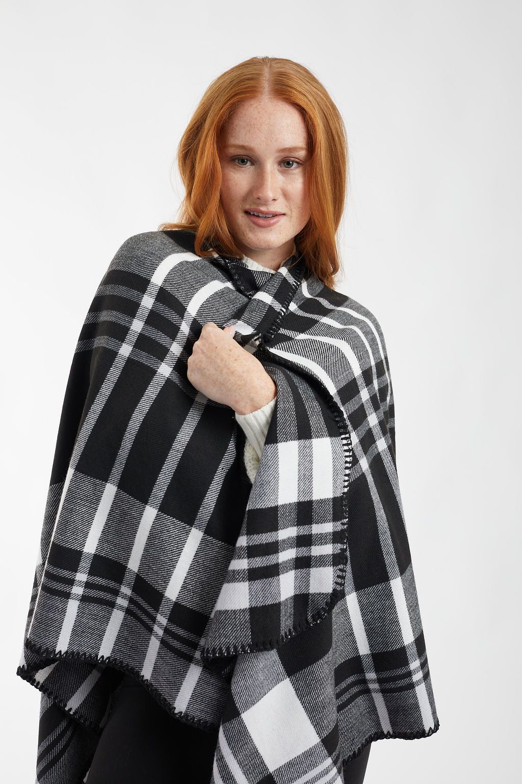 Yvette - Poncho Scarf sold by Just Cozy