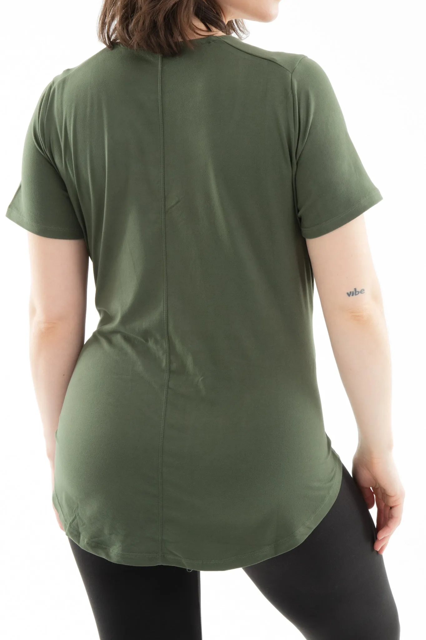 Deep Green - Short Sleeve Tunic Top sold by Just Cozy product image thumbnail 3