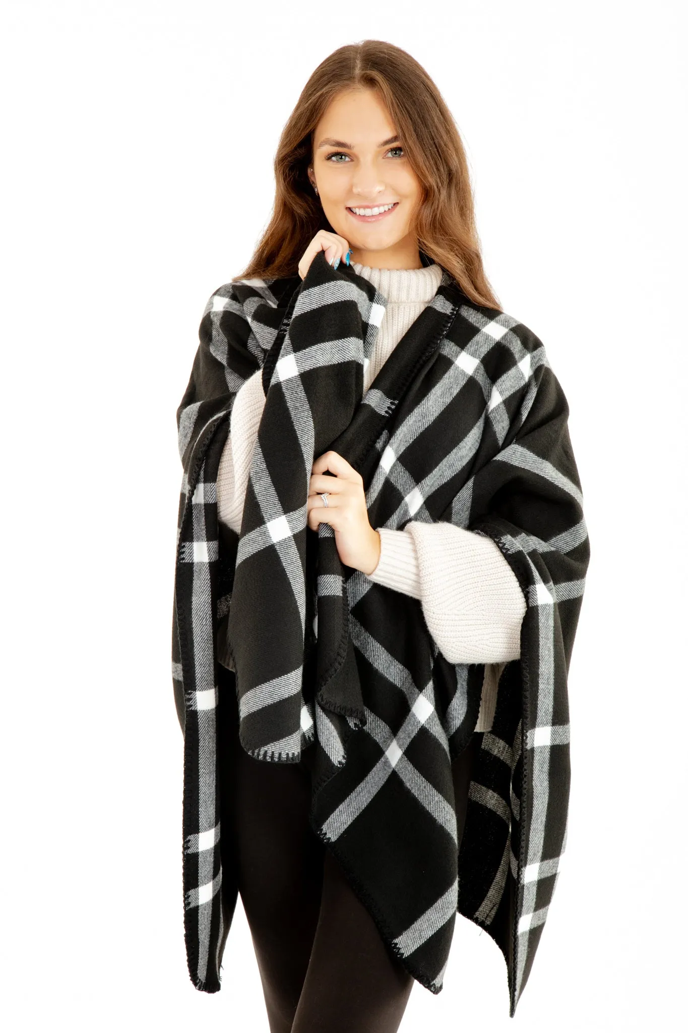 Abigail - Poncho Scarf sold by Just Cozy