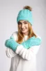 Cyan Blue - Cozy Lined Mittens sold by Just Cozy