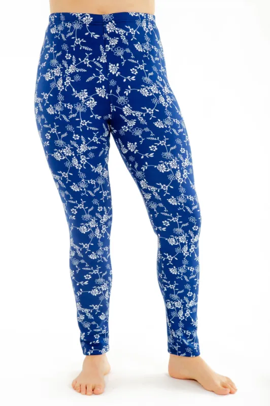 White in Blue Garden - Cozy Lined sold by Just Cozy