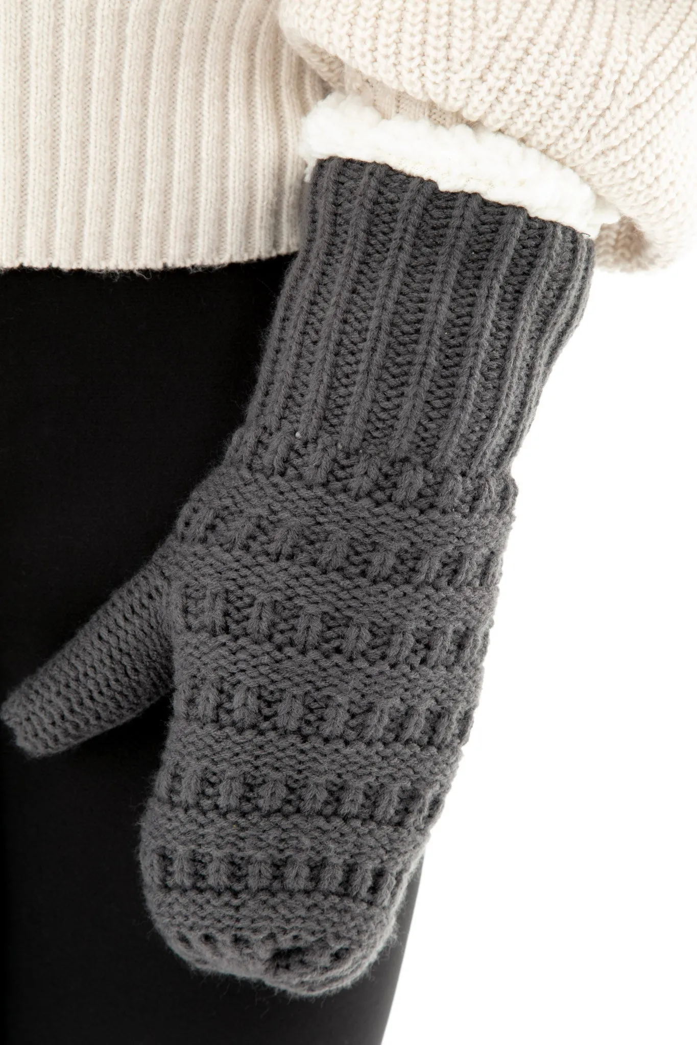 Dark Gray - Cozy Lined Mittens sold by Just Cozy