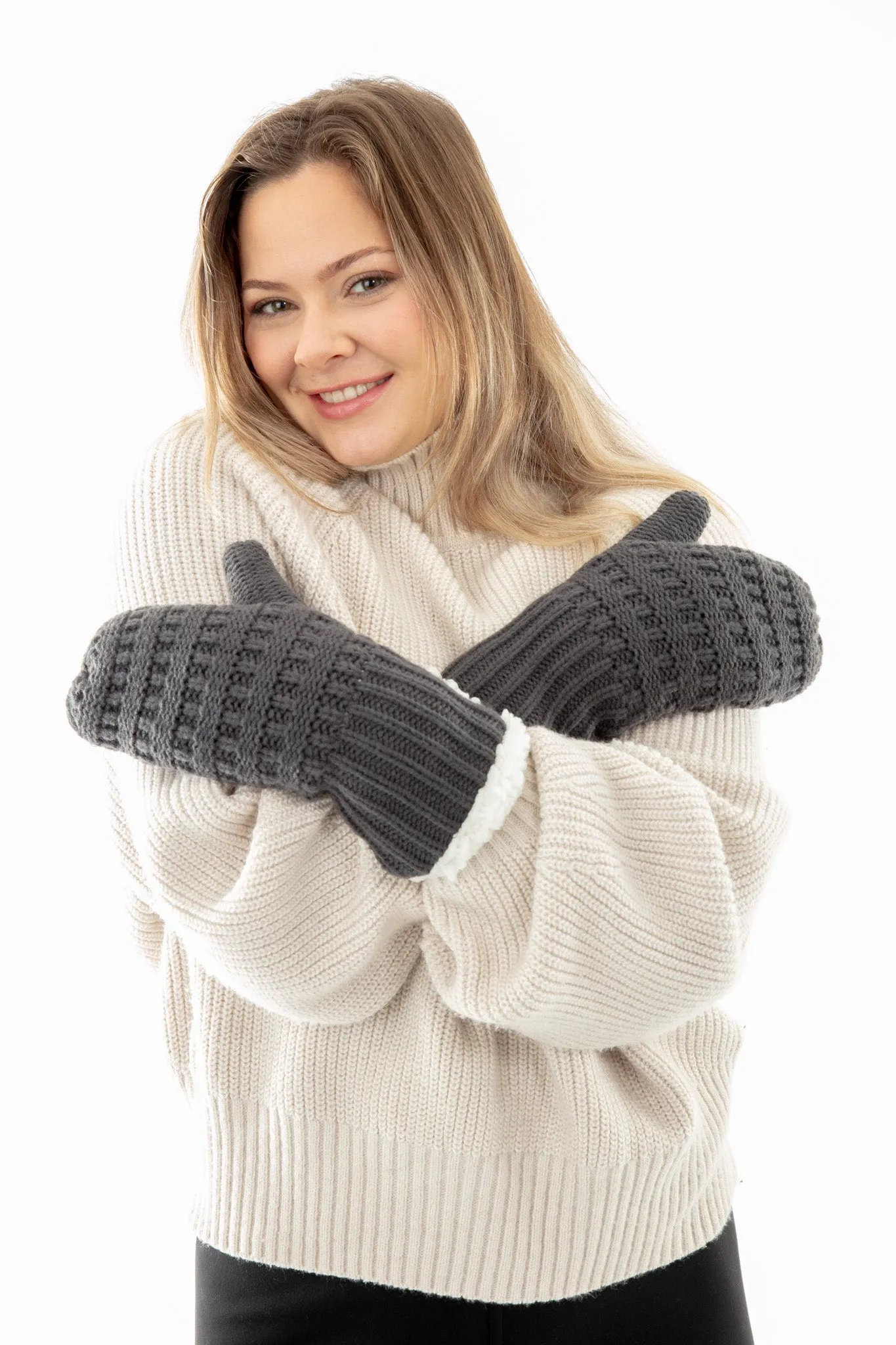 Dark Gray - Cozy Lined Mittens sold by Just Cozy product image thumbnail 2