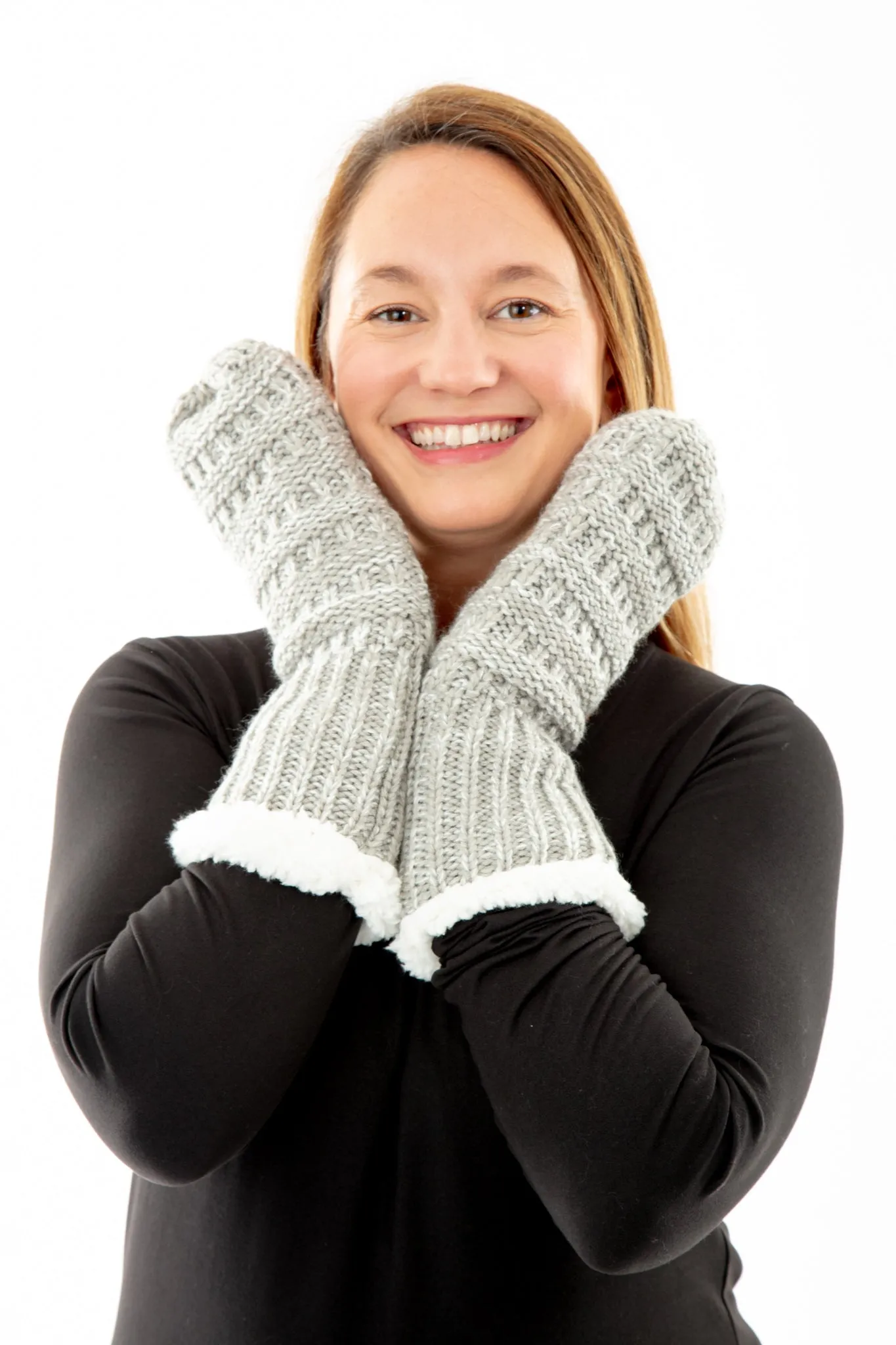 Grey - Cozy Lined Mittens sold by Just Cozy product image thumbnail 2