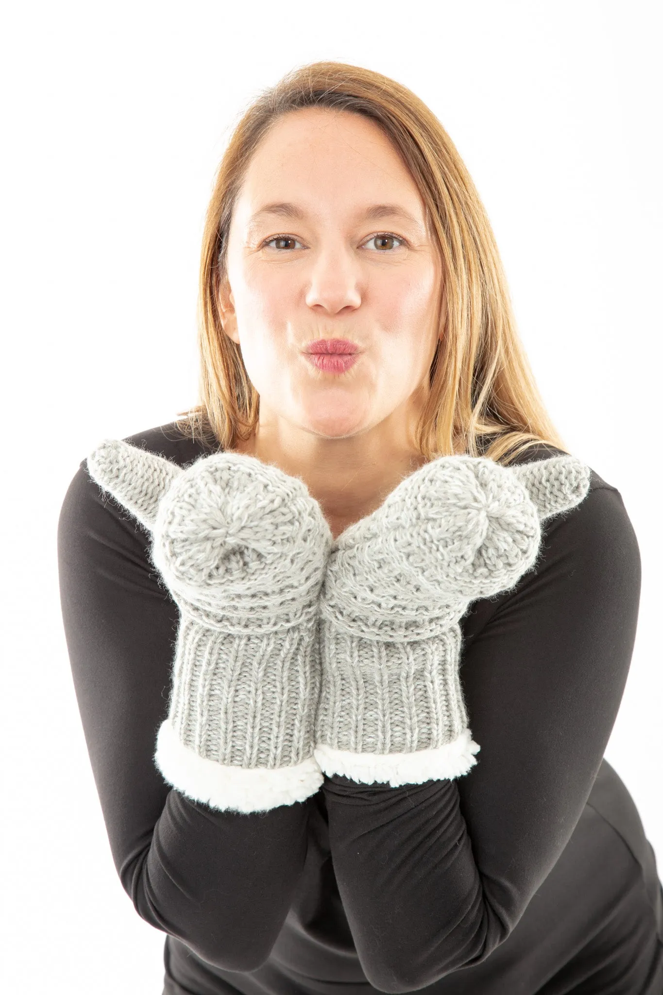 Grey - Cozy Lined Mittens sold by Just Cozy product image thumbnail 4