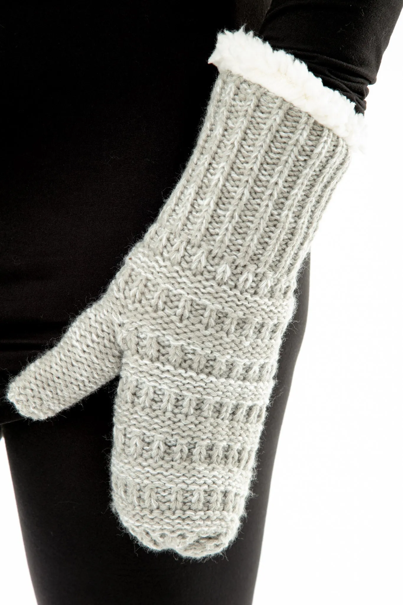 Grey - Cozy Lined Mittens sold by Just Cozy