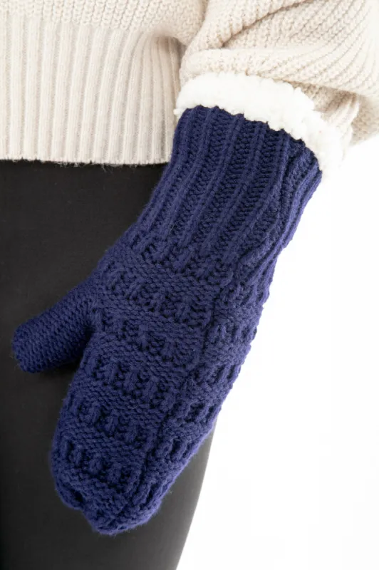 Blue - Cozy Lined Mittens sold by Just Cozy