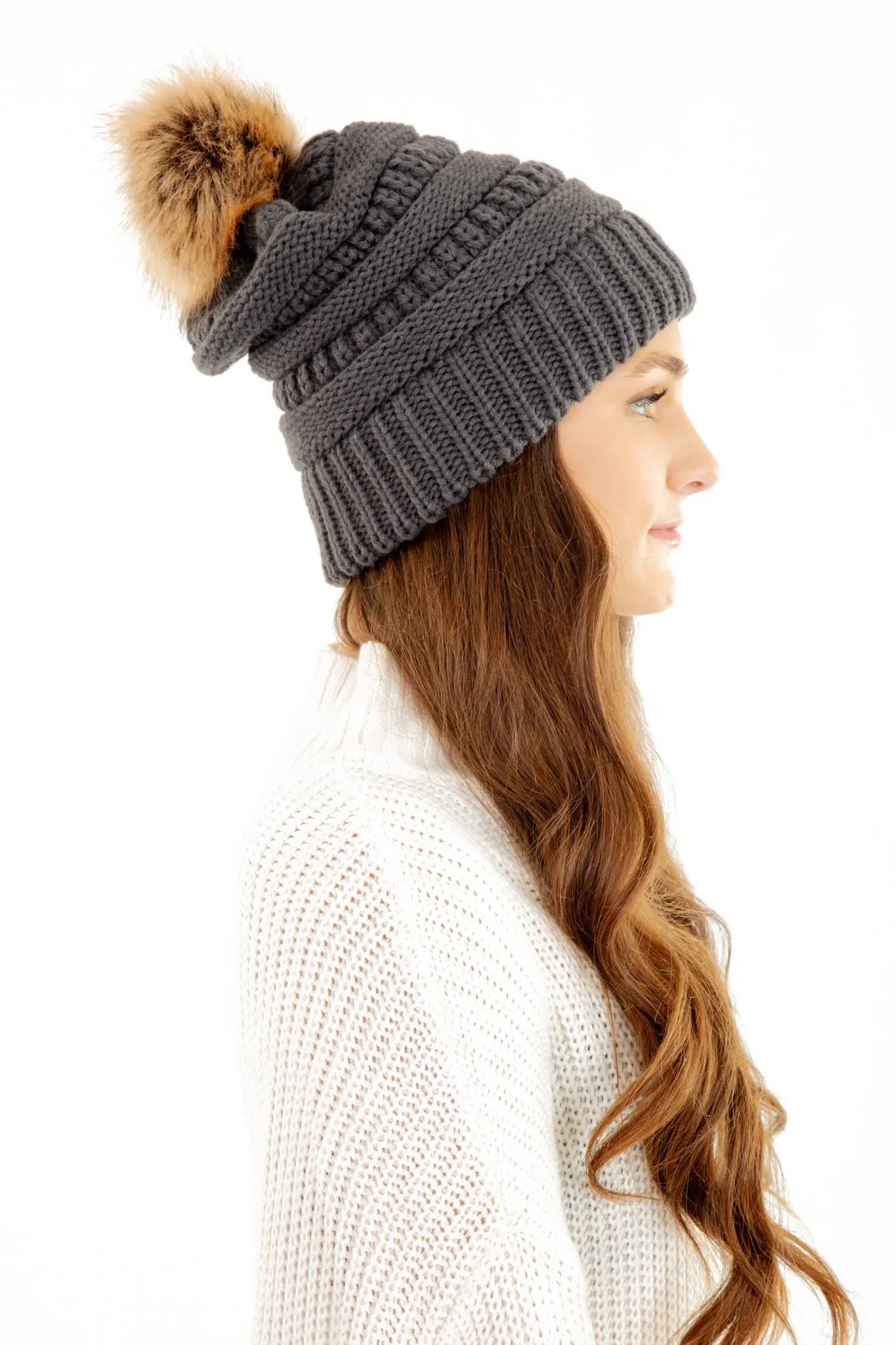Dark Gray - Cozy Slouchy Beanie sold by Just Cozy product image thumbnail 3