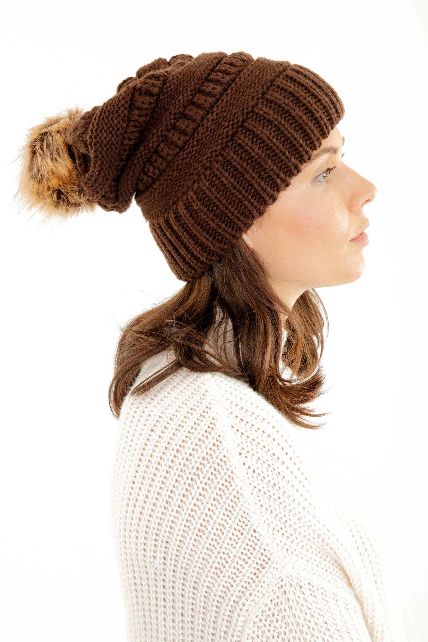 Brown - Cozy Slouchy Beanie sold by Just Cozy product image thumbnail 5