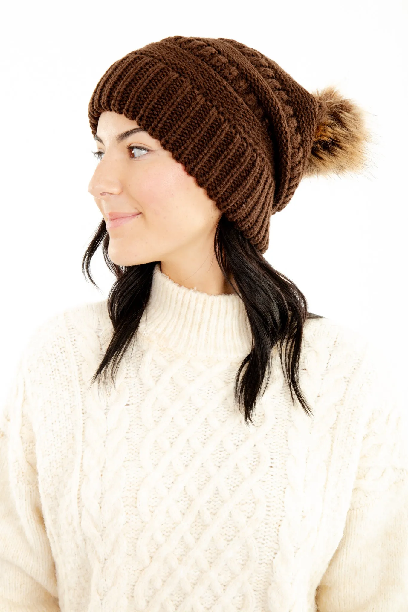 Brown - Cozy Slouchy Beanie sold by Just Cozy product image thumbnail 3