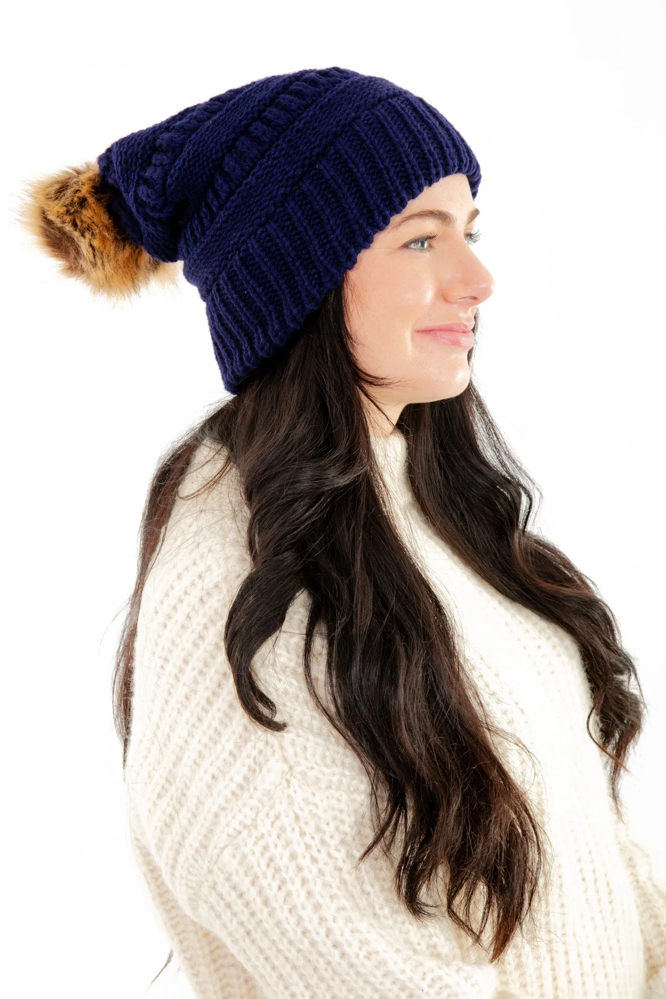 Blue - Cozy Slouchy Beanie sold by Just Cozy product image thumbnail 4
