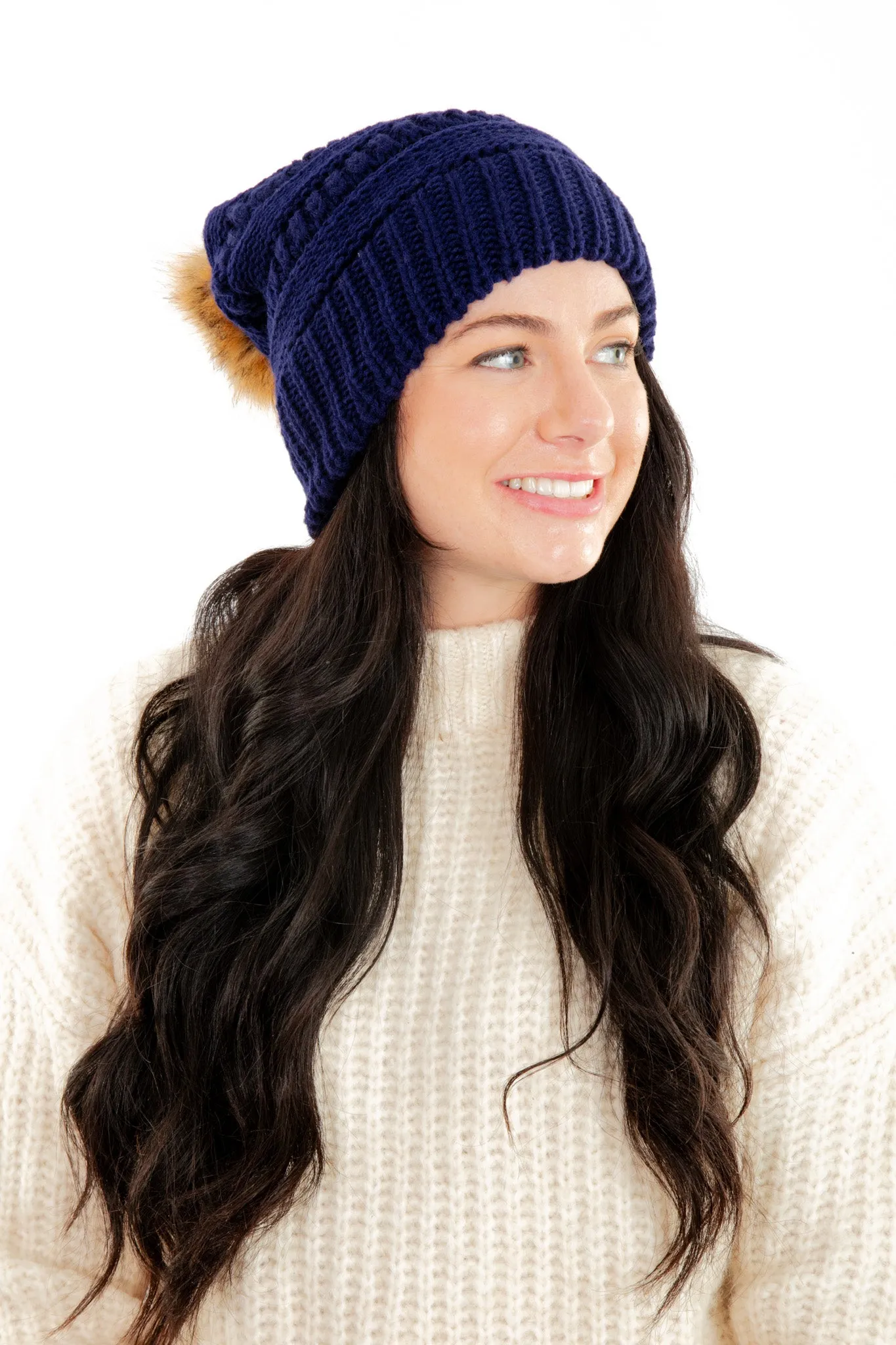Blue - Cozy Slouchy Beanie sold by Just Cozy product image thumbnail 3