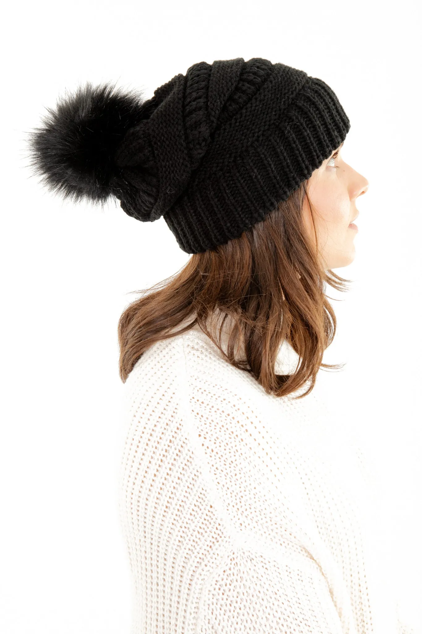 Black - Cozy Slouchy Beanie sold by Just Cozy product image thumbnail 4