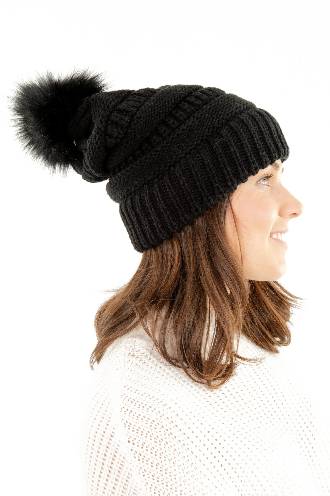 Black - Cozy Slouchy Beanie sold by Just Cozy product image thumbnail 3