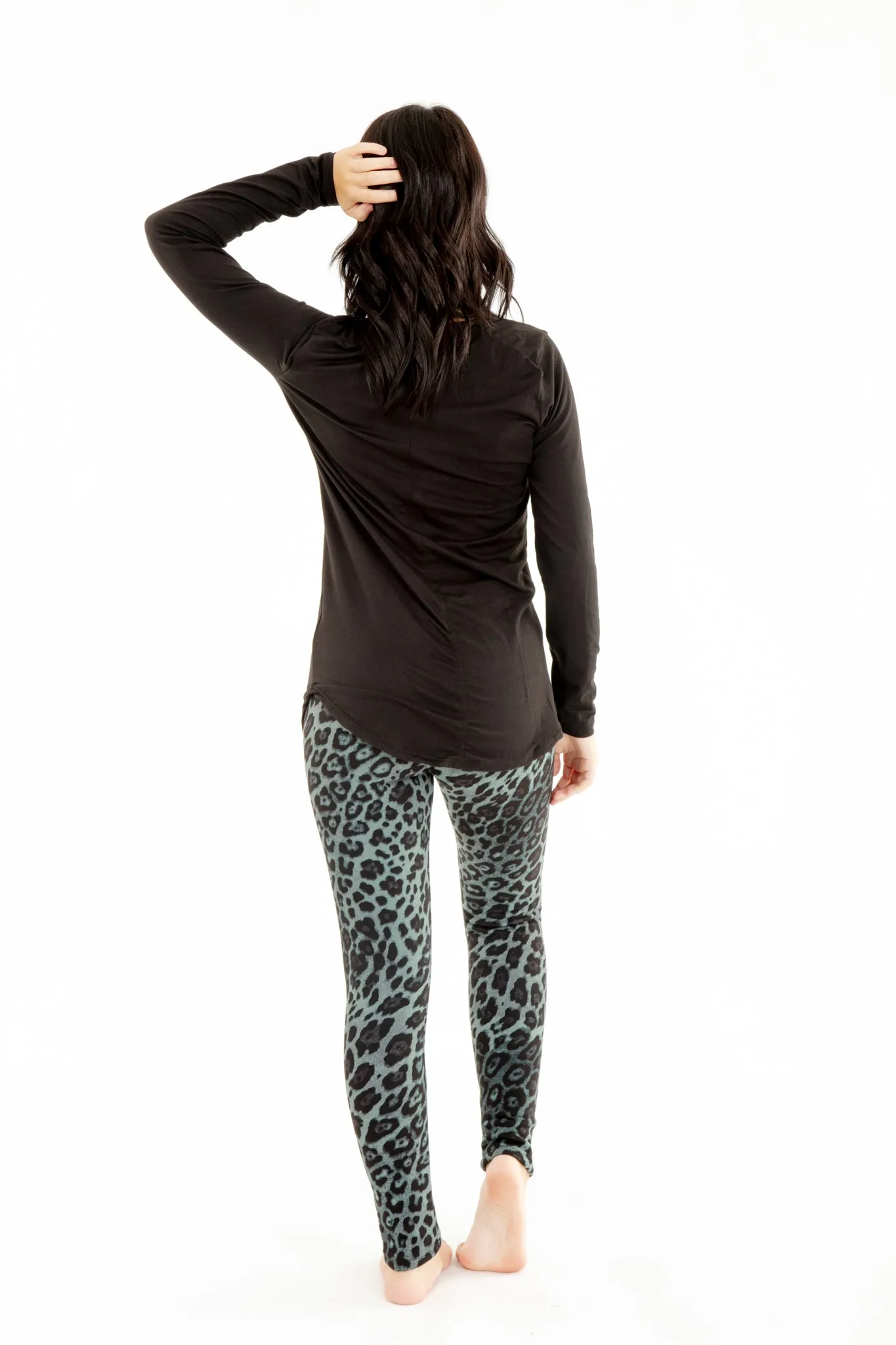 Green Leopard - Cozy Lined Leggings sold by Just Cozy product image thumbnail 5