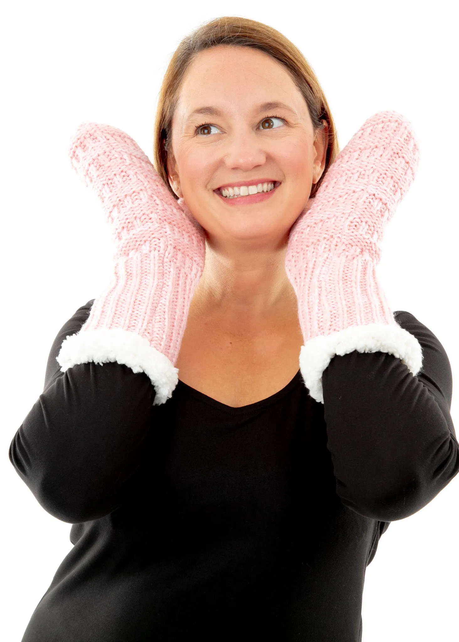 Pink - Cozy Lined Mittens sold by Just Cozy product image thumbnail 3