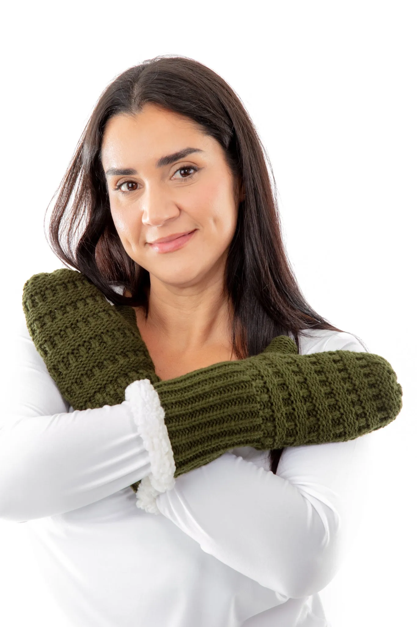 Green - Cozy Lined Mittens sold by Just Cozy product image thumbnail 5