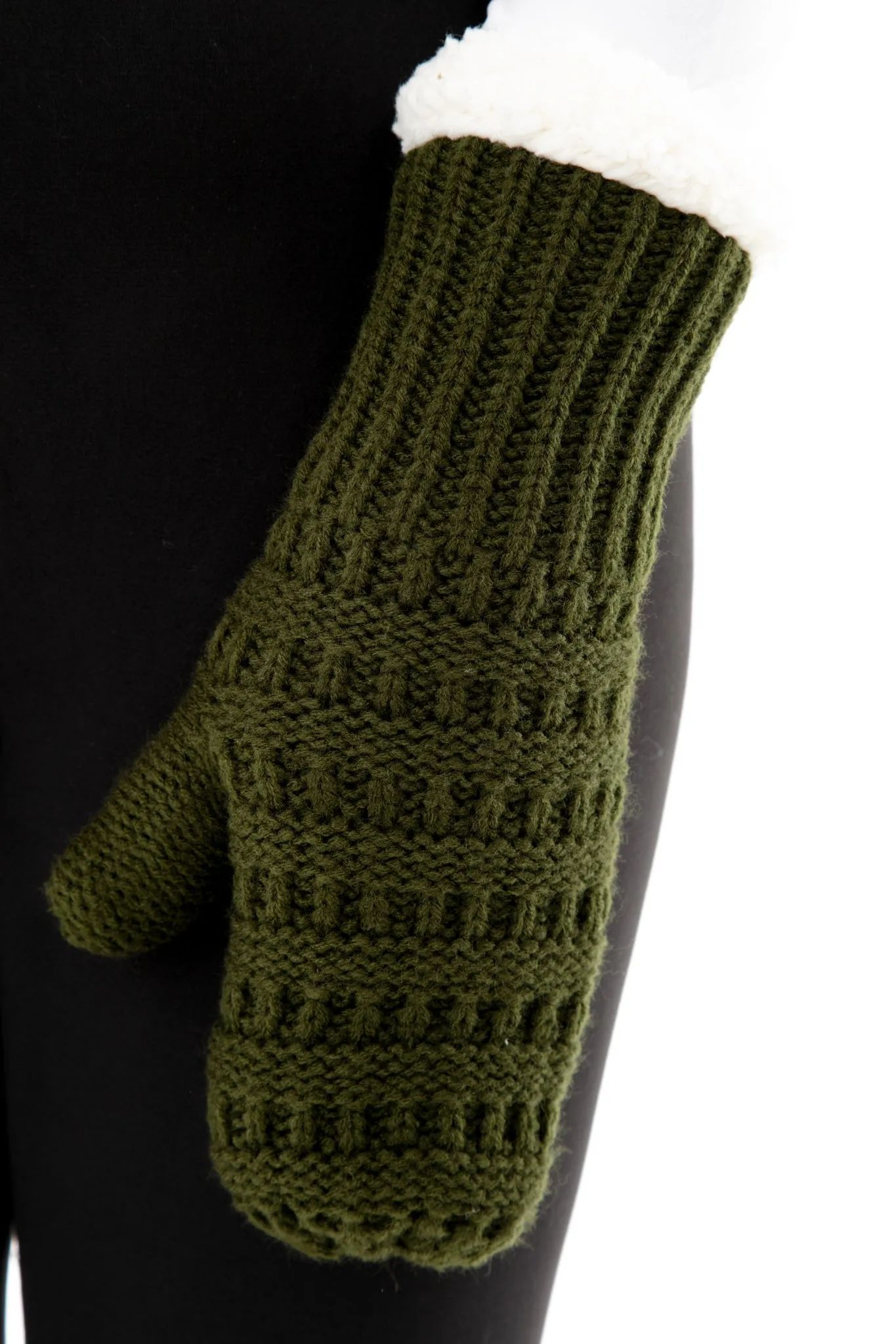 Green - Cozy Lined Mittens sold by Just Cozy