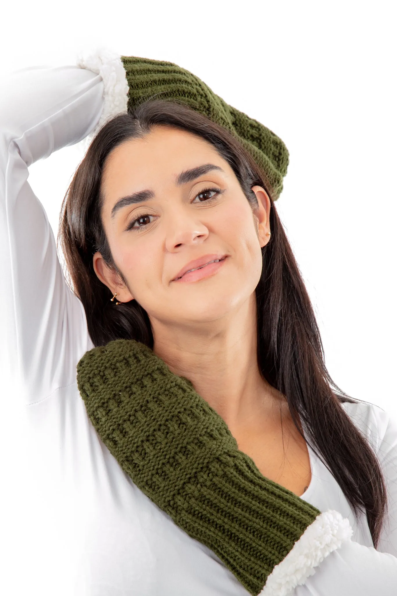 Green - Cozy Lined Mittens sold by Just Cozy product image thumbnail 4