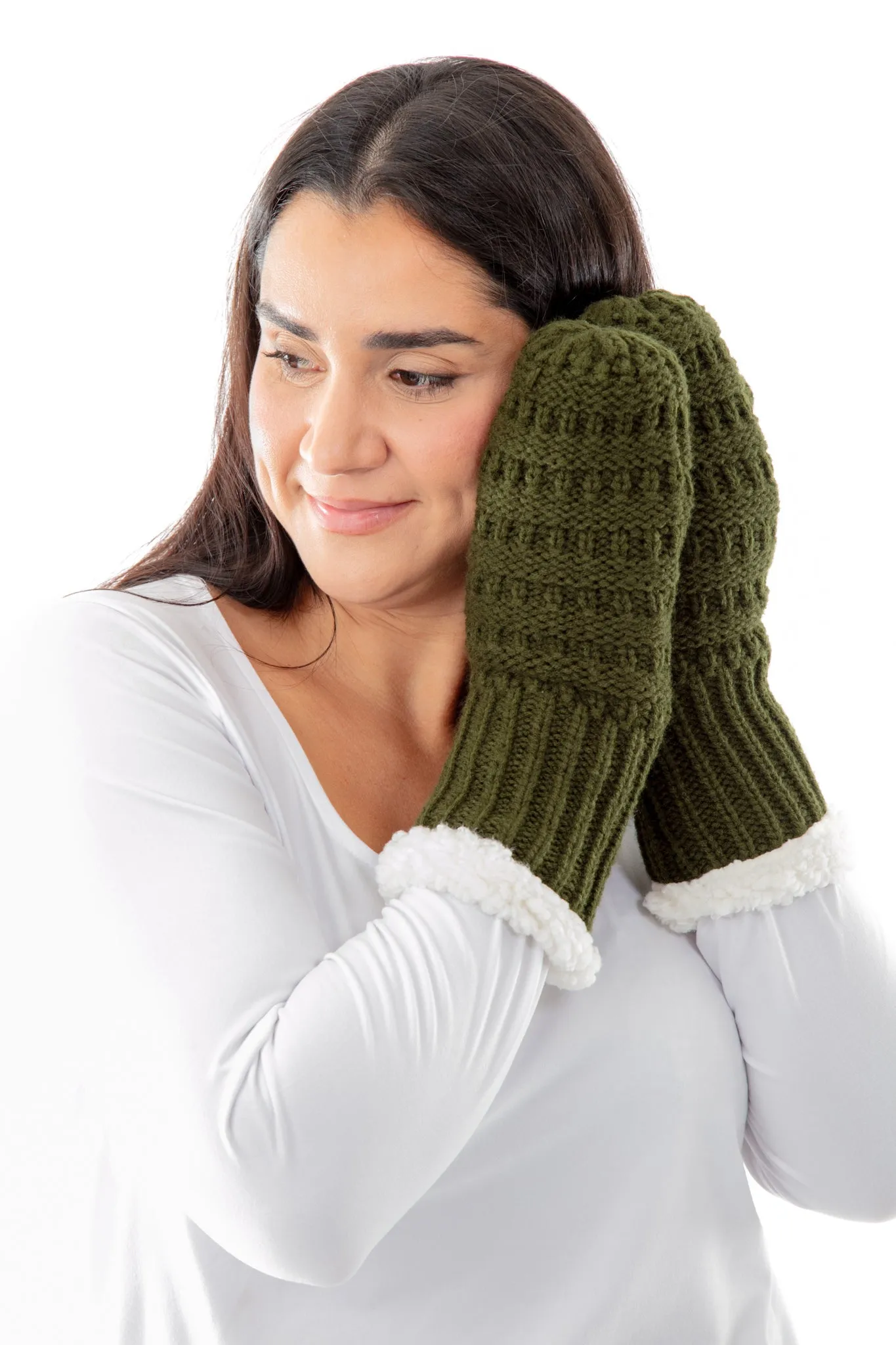 Green - Cozy Lined Mittens sold by Just Cozy product image thumbnail 2