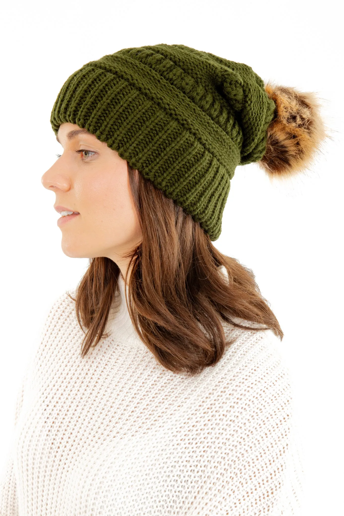 Green - Cozy Slouchy Beanie sold by Just Cozy product image thumbnail 5