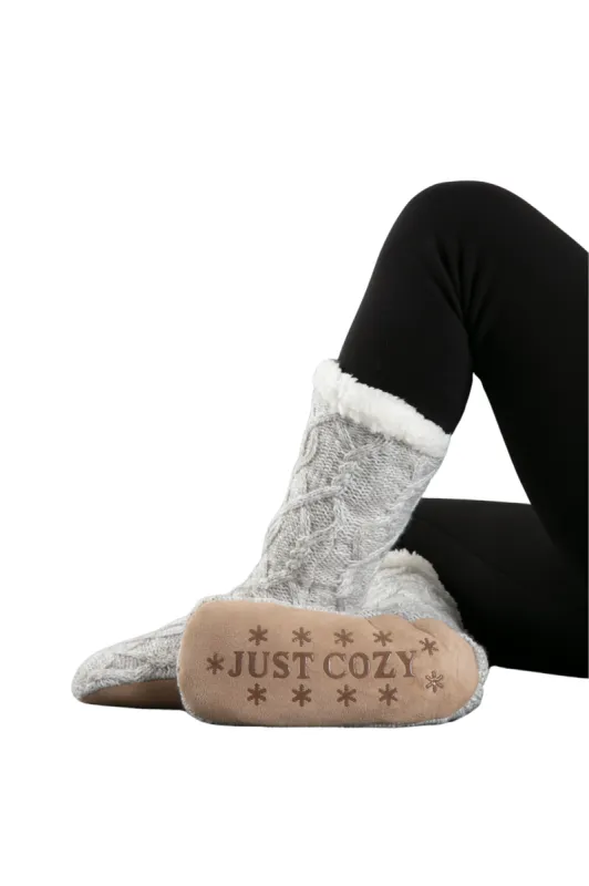 Light Grey - Cozy Slipper Socks sold by Just Cozy