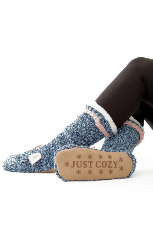 Blue Mouse - Cozy Slipper Socks sold by Just Cozy