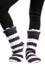 Purple & White - Cozy Slipper Socks sold by Just Cozy