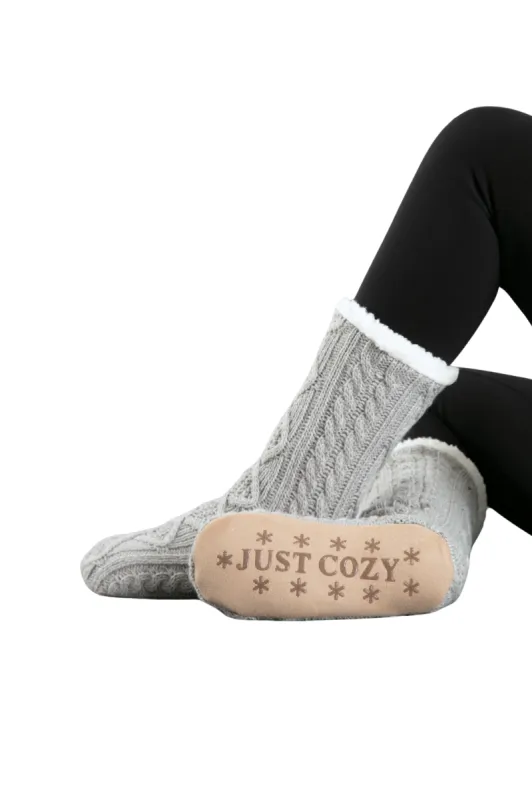 Dark Grey - Cozy Slipper Socks sold by Just Cozy