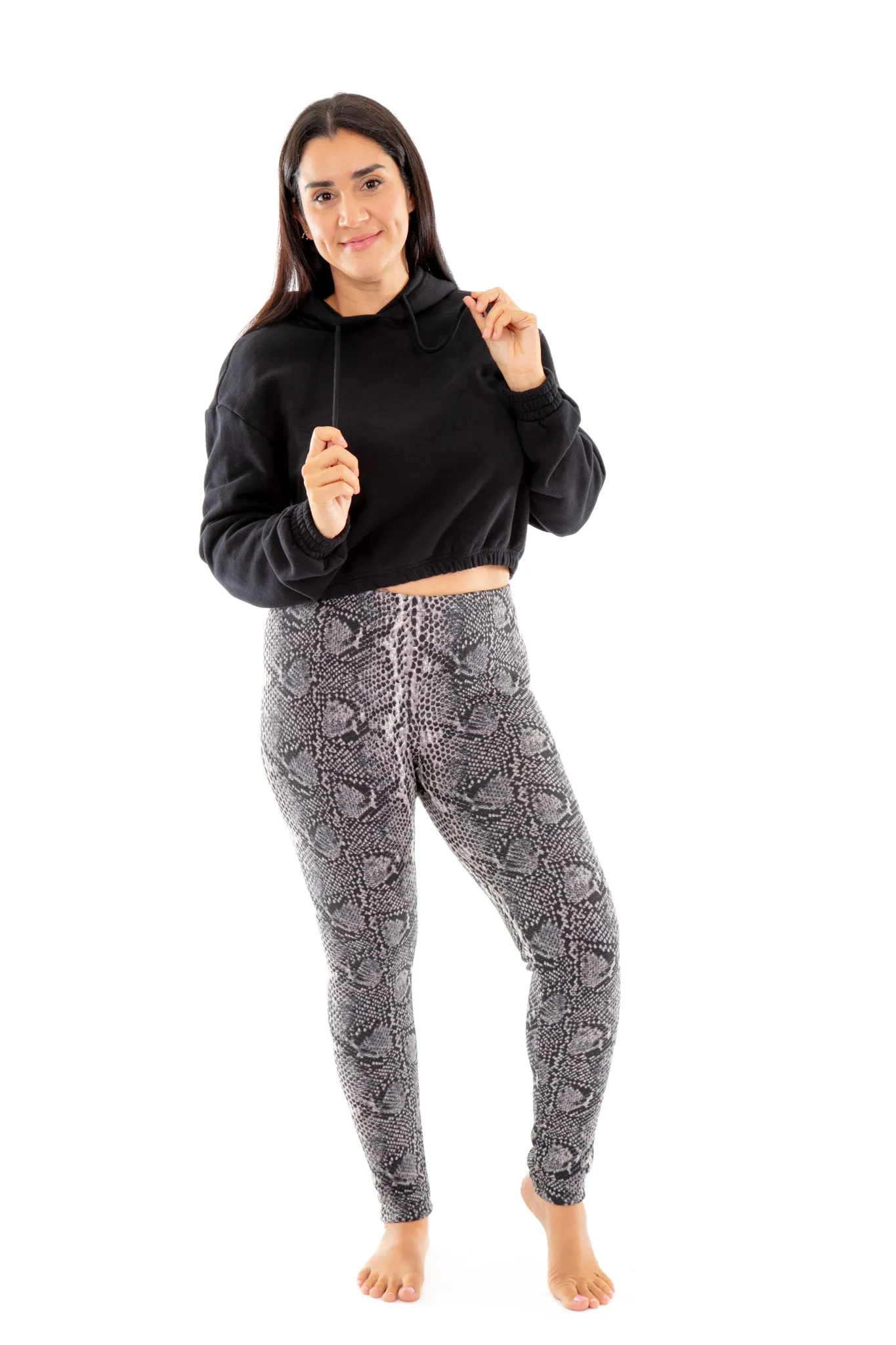 Dark Grey Snake - Cozy Lined Leggings sold by Just Cozy product image thumbnail 5