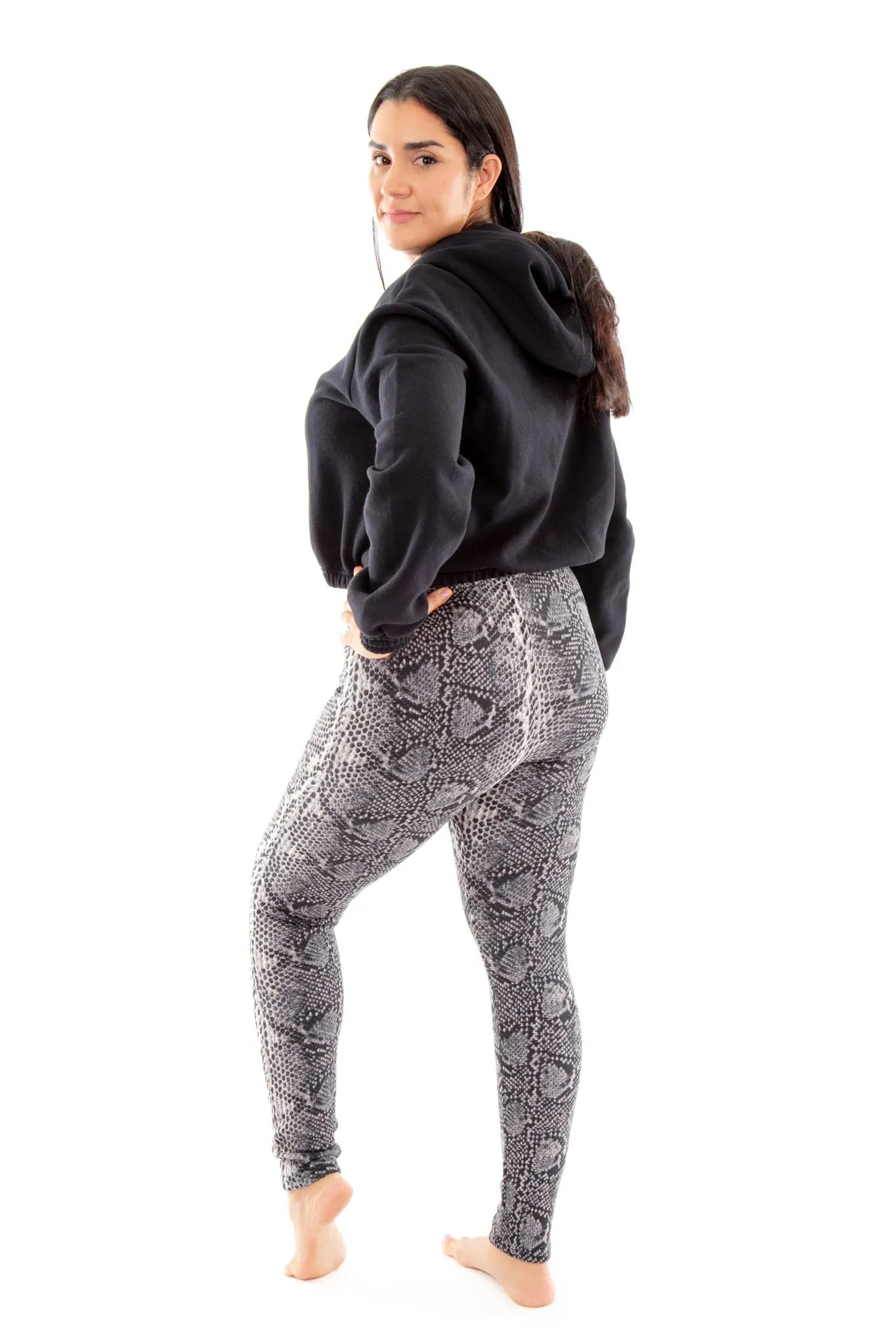 Dark Grey Snake - Cozy Lined Leggings sold by Just Cozy product image thumbnail 3