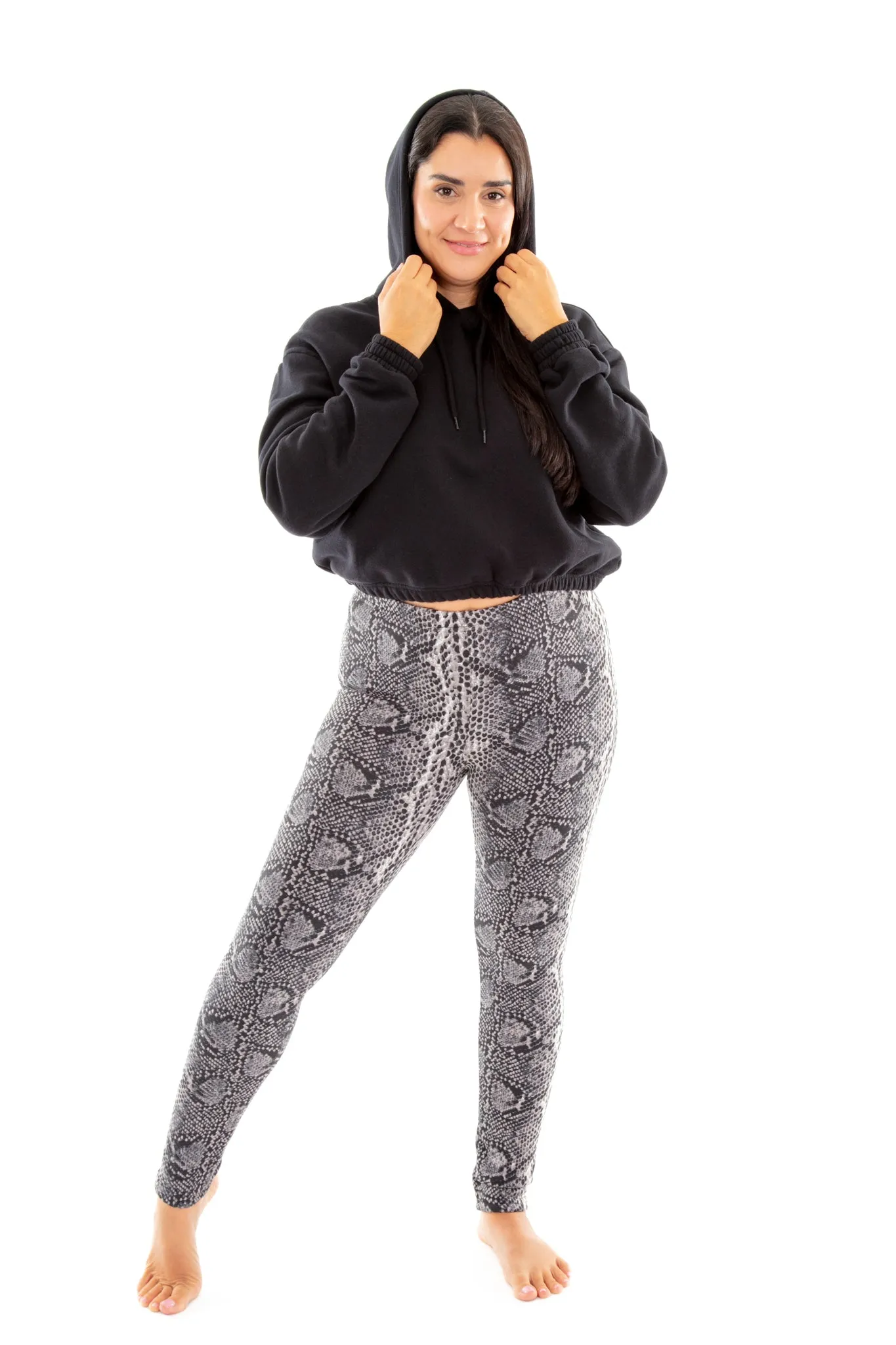 Dark Grey Snake - Cozy Lined Leggings sold by Just Cozy product image thumbnail 4