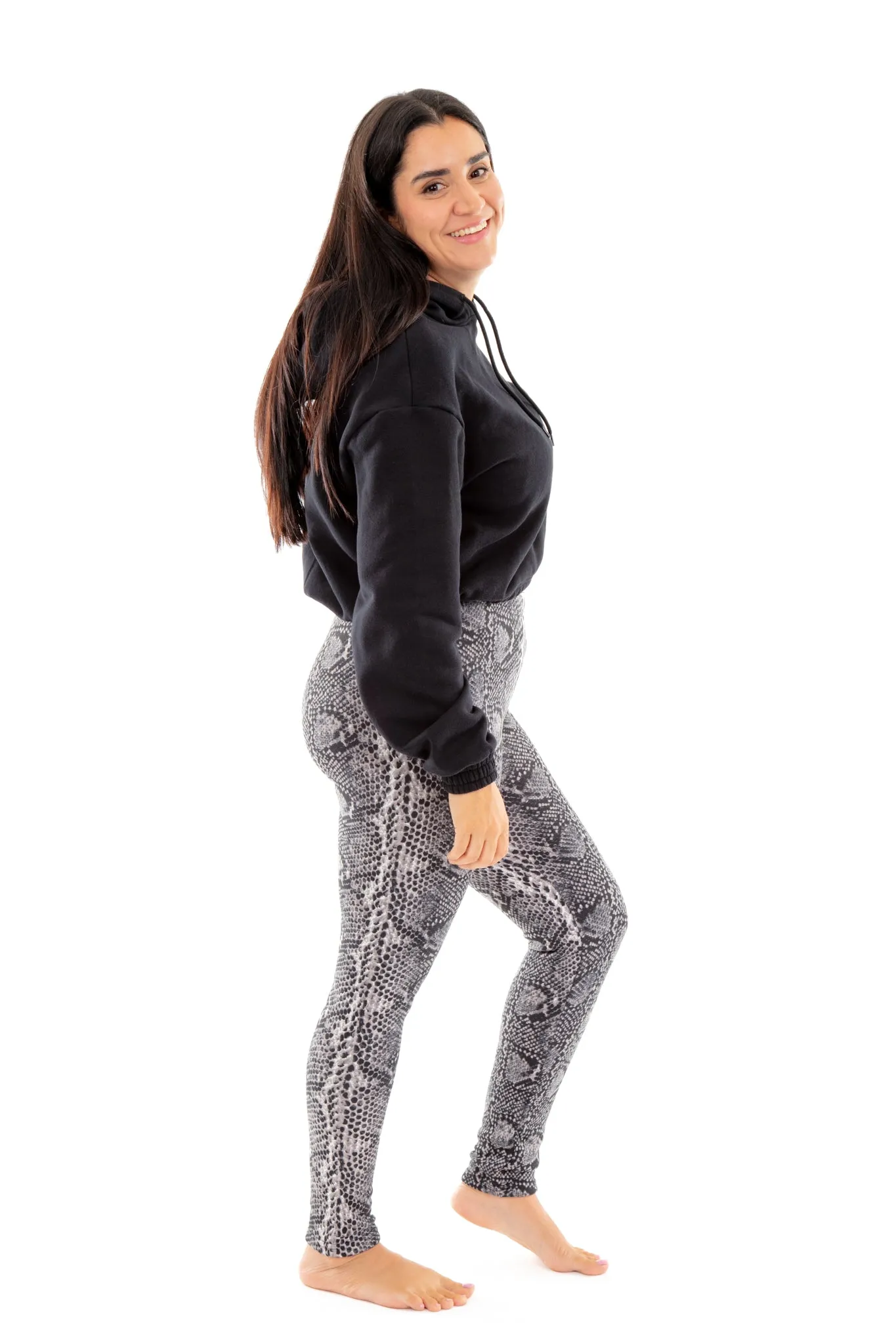 Dark Grey Snake - Cozy Lined Leggings sold by Just Cozy product image thumbnail 2