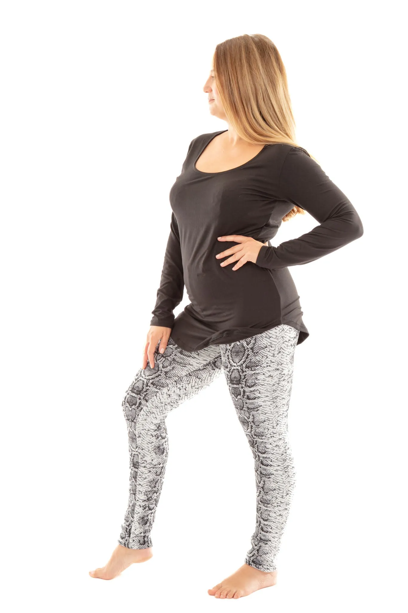 Light Gray Snake - Cozy Lined Leggings sold by Just Cozy product image thumbnail 5