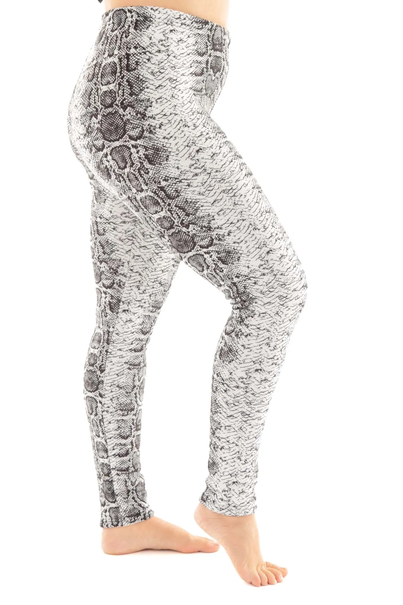 Light Gray Snake - Cozy Lined Leggings sold by Just Cozy