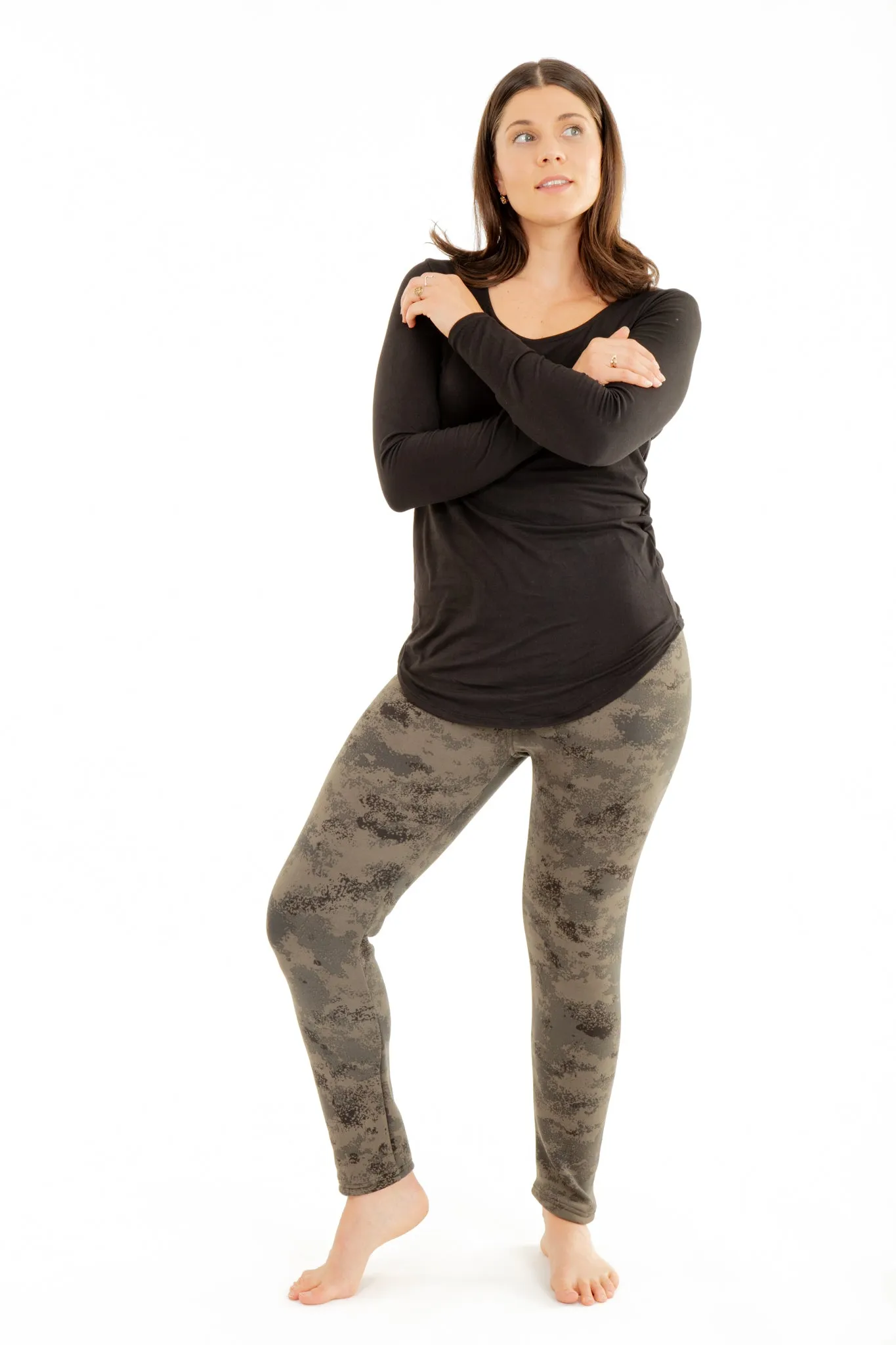 Green Nebula - Cozy Lined Leggings sold by Just Cozy product image thumbnail 5