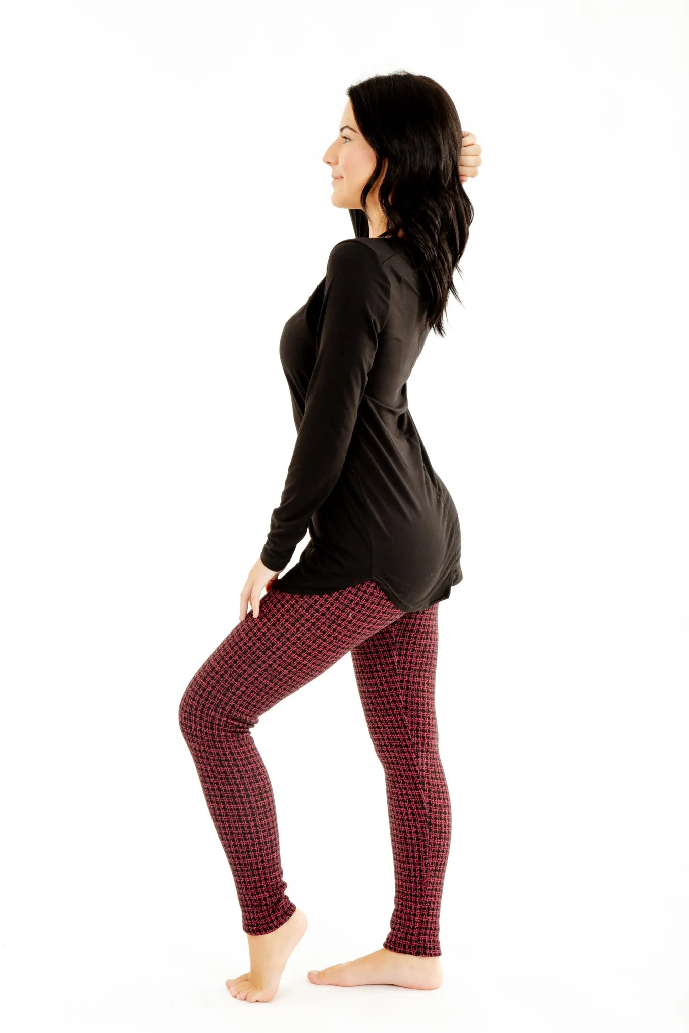 Pink Houndstooth - Cozy Lined sold by Just Cozy product image thumbnail 4