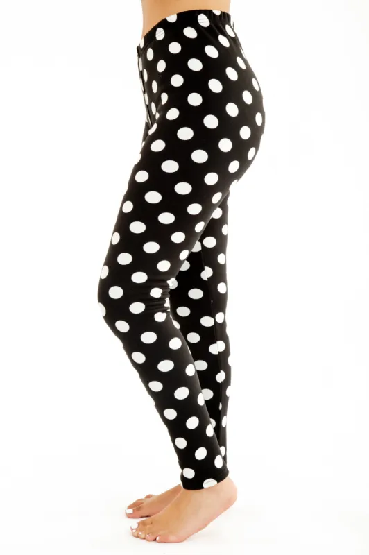 White Spots - Cozy Lined Leggings sold by Just Cozy