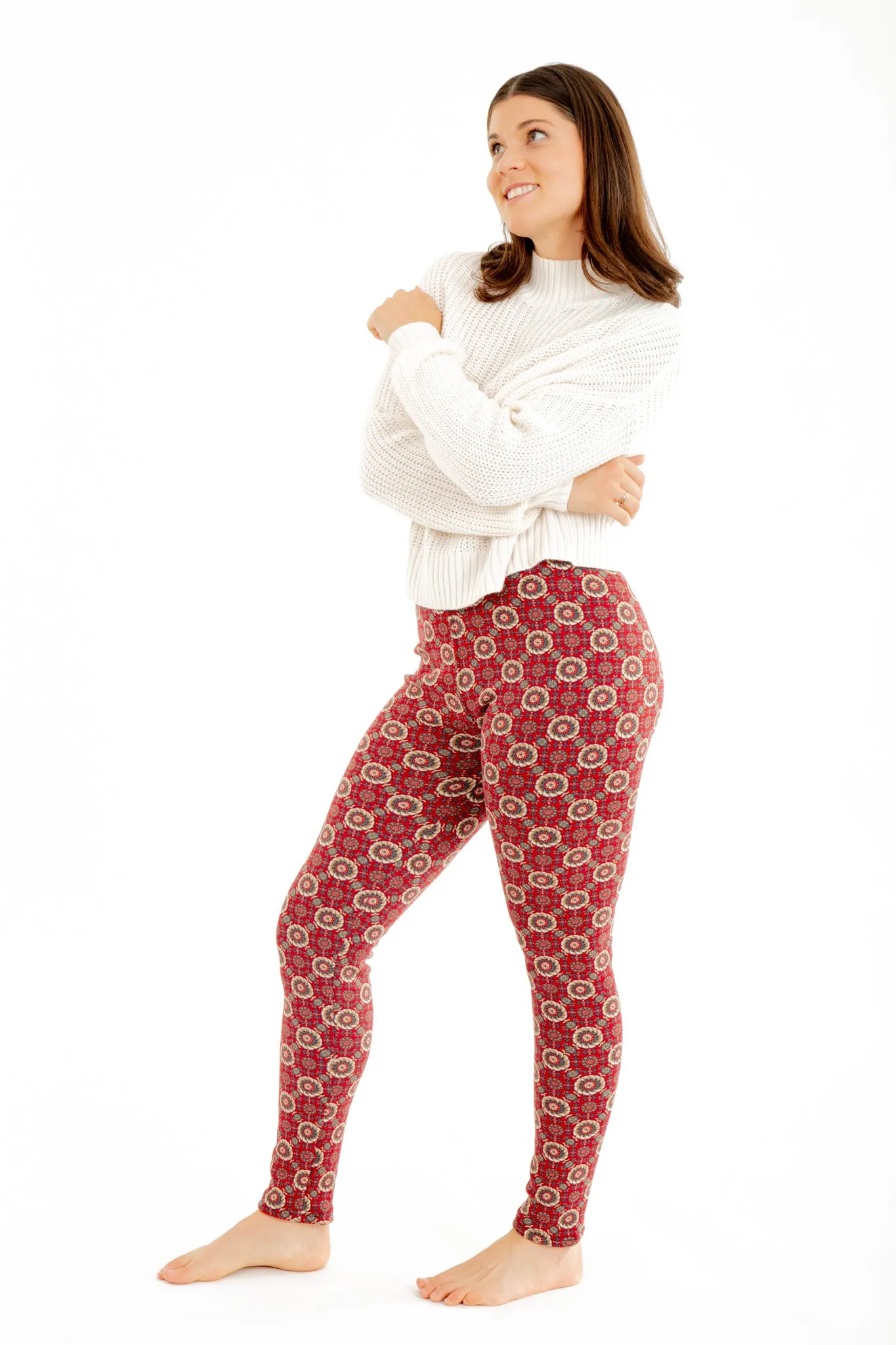 Magic Red - Cozy Lined Leggings sold by Just Cozy product image thumbnail 5